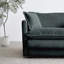 Fauteuil en chenille gris - structure, tissu respirant, assise simple confortable en bois, housse en tissu