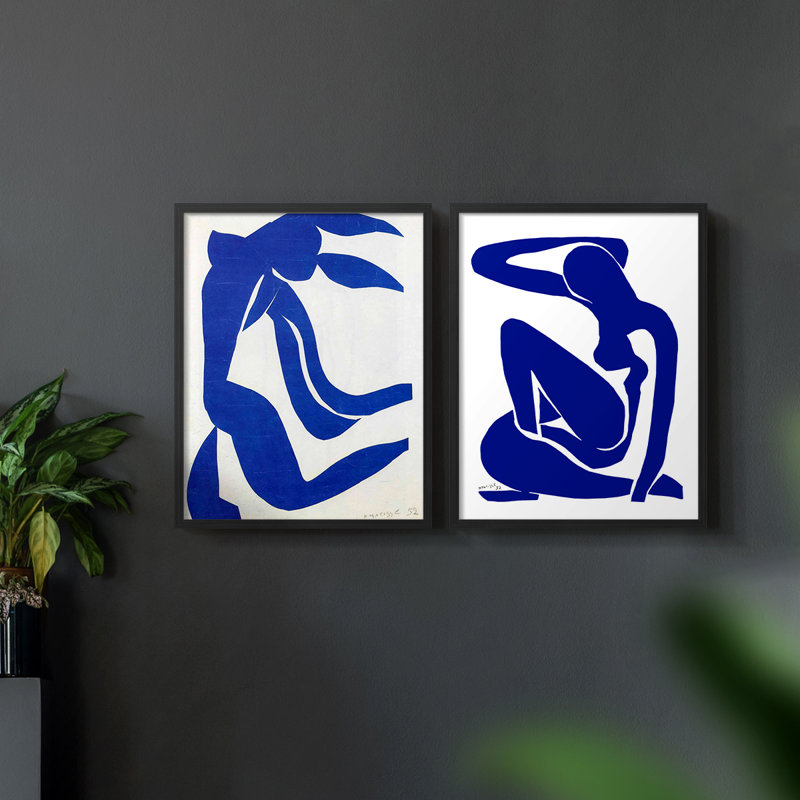 "Croquis rétro VII", 2 pièces, Noir, H 14 po x l 22 po