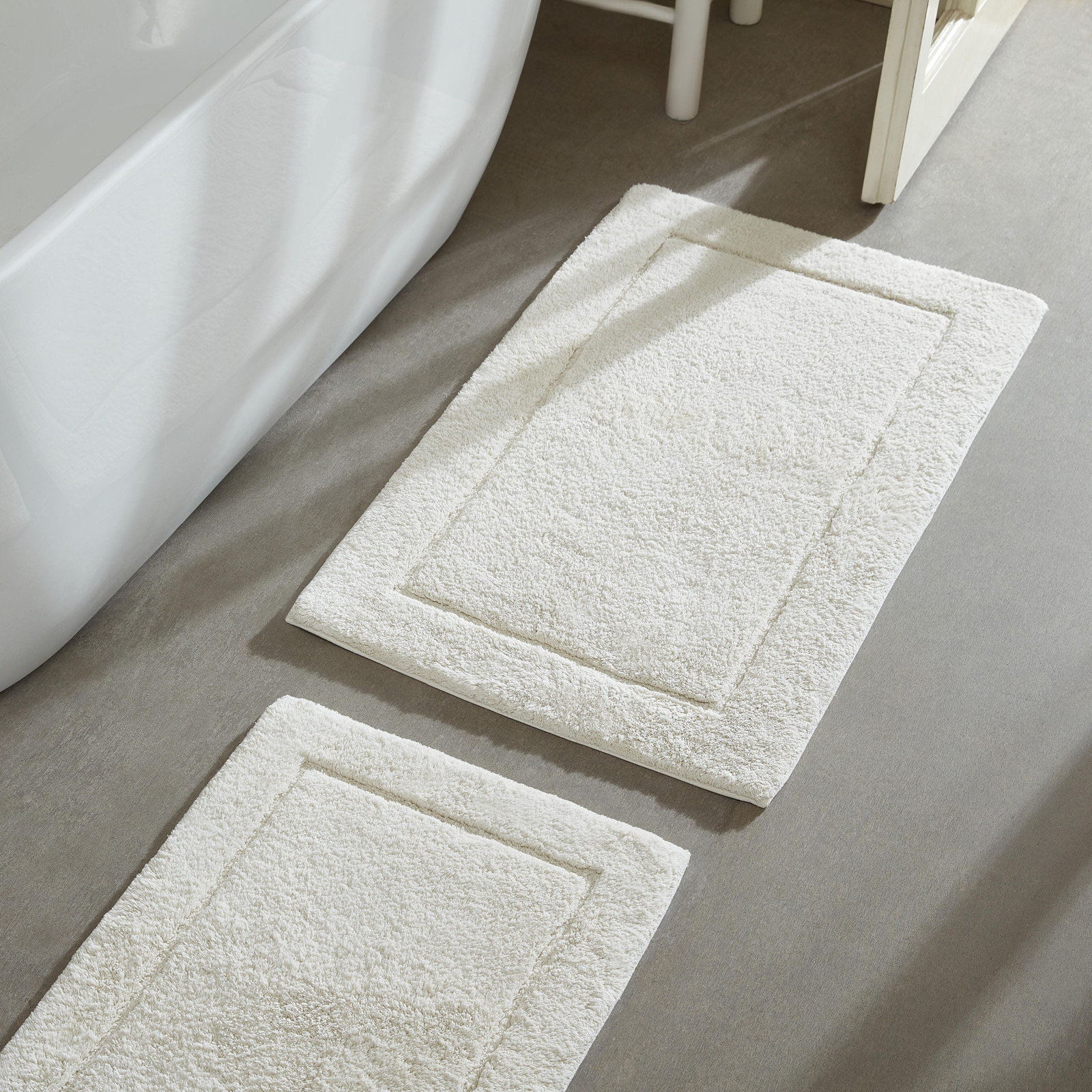 Essence Cotton Bath Rug, Beige
