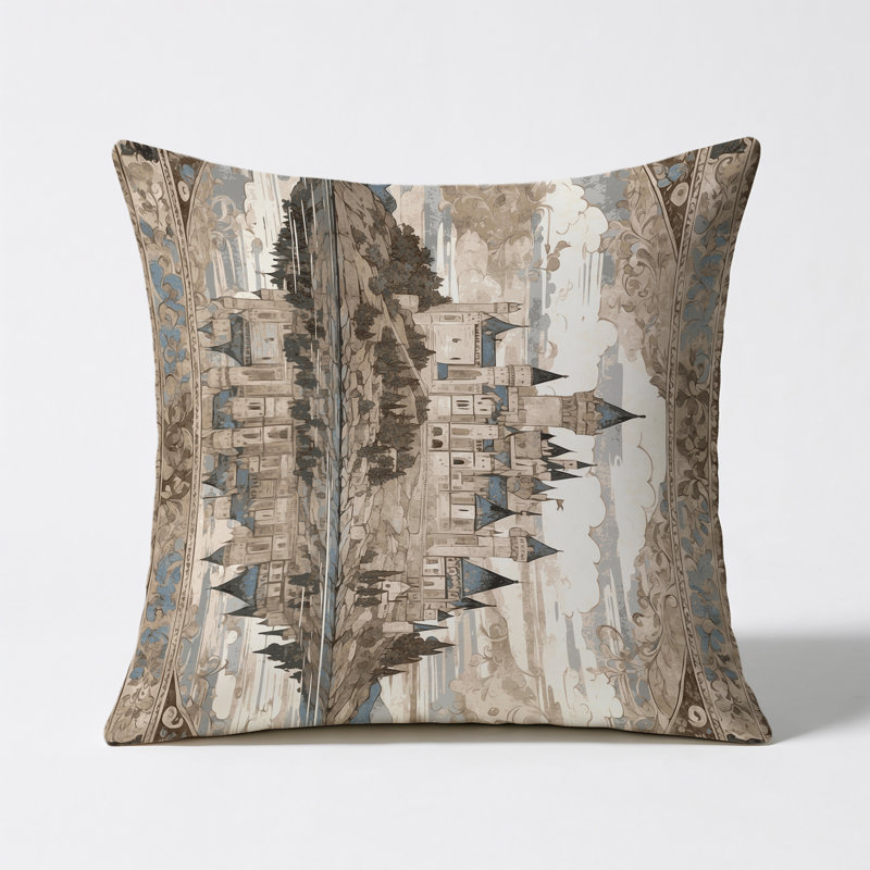 Arched Horizon Indoor And Outdoor Throw Pillow, Square 20"