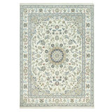 Carlosantonio One-of-a-Kind Rectangle 8'10" X 12'3" New Age Wool Area Rug Ivory