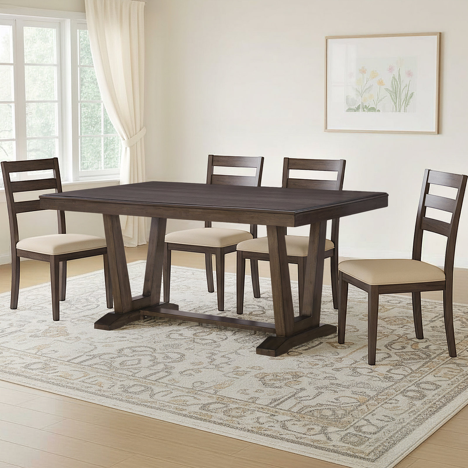 Eileen Solid Wood Dining Table