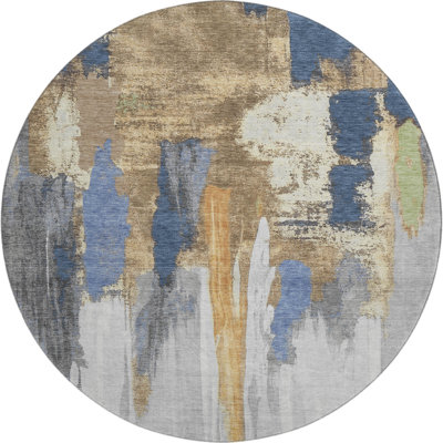 Premium Machine Washable Mouton AMF1979 Abstract Rug