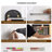 Mid-Century Style Sliding Pegboard Dressing Mirror-111019834