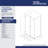 Unidoor Plus 58" W x 34.375" D x 72" H Frameless Pivot Rectangle Shower Enclosure with Fixed Panel-1347025924