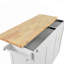 Îlot de cuisine polyvalent avec comptoir pliable, grand rangement et mobilité pour une expérience de cuisson et d'organisation améliorée