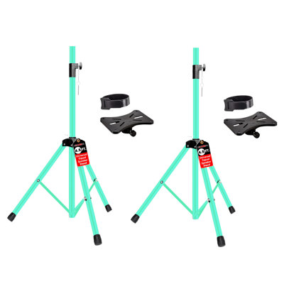  Speaker Stands Pair Adjustable 54 Inch Tripod 132 lbs Capacity 35mm Mount for DJ PA Use