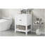 Lavabo de salle de bain moderne élégant en céramique blanche 24 po avec tablette ouverte-961228265