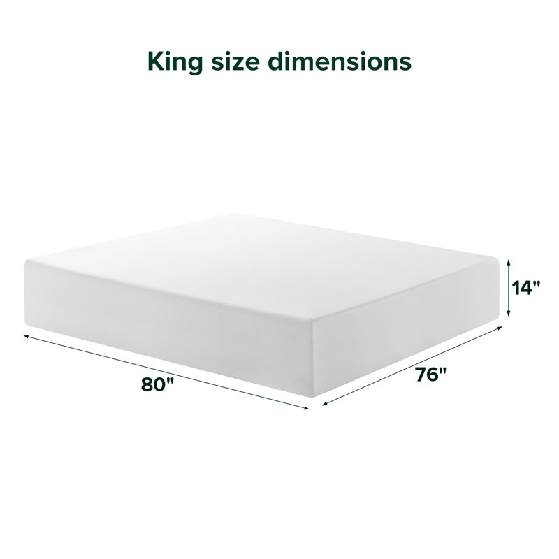 Sleep by Wayfair™ 14" Medium Memory Foam Mattress, King