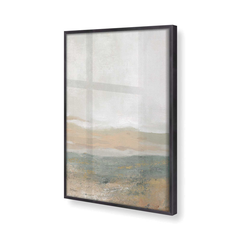 Imprimé abstrait de chant de la terre, Papier photo encadré zinc vieilli, H 15,25 po x l 12,25 po x P 1,25 po