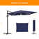 Sonceria 138'' x 108'' Rectangular Lighted Cantilever Umbrella