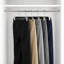  Ensemble de 5 cintres en bois pour pantalons et jupes avec pinces réglables-131437933