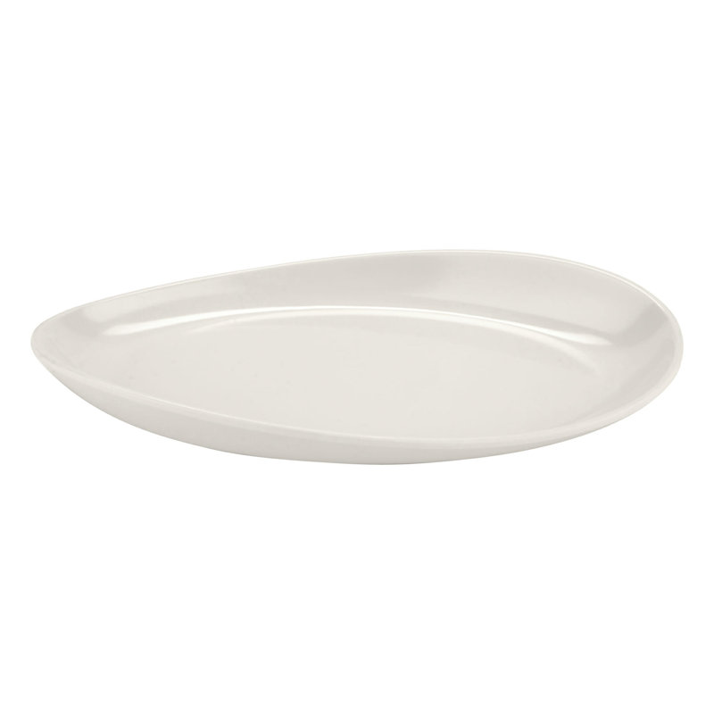 Le GE Plateau ovale en mélamine, 15 po x 8 po, Blanc américain