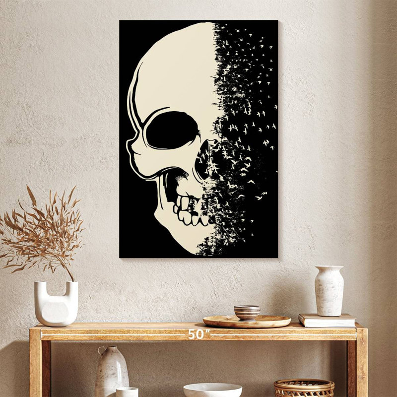 Hitzel Fading Skull, 39" H x 26" W
