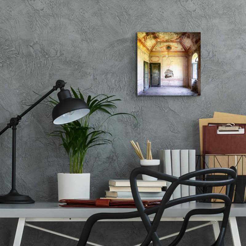 «Bird Cage» par Roman Robroek, art mural en verre acrylique, H 12 po x l 12 po x P 0,13 po