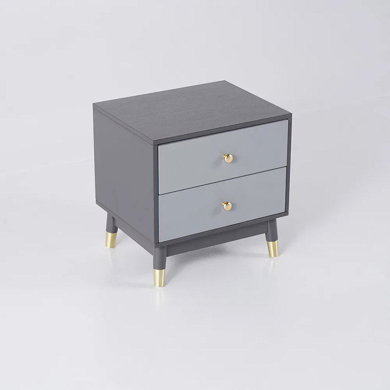Dierdre 19.7'' W Nightstand, Dark Gray/Light Gray