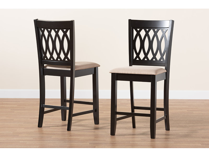 Tabouret de comptoir 25,4 po Britlynn, Polyester beige