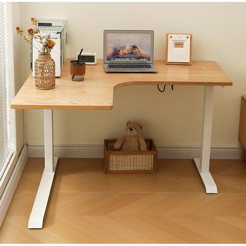 Bureau debout à hauteur réglable en L Intelligent Electric, H 28,3 po x l 70,9 po x P 43,3 po