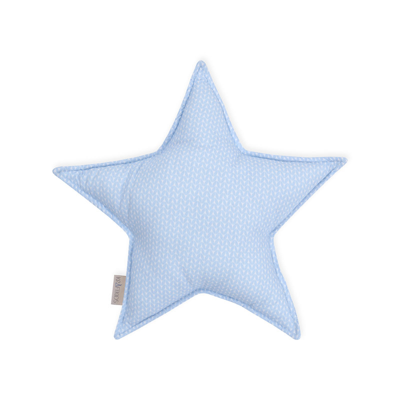 Kleine Blätter Geometric Novelty Throw Cushion, Light Blue