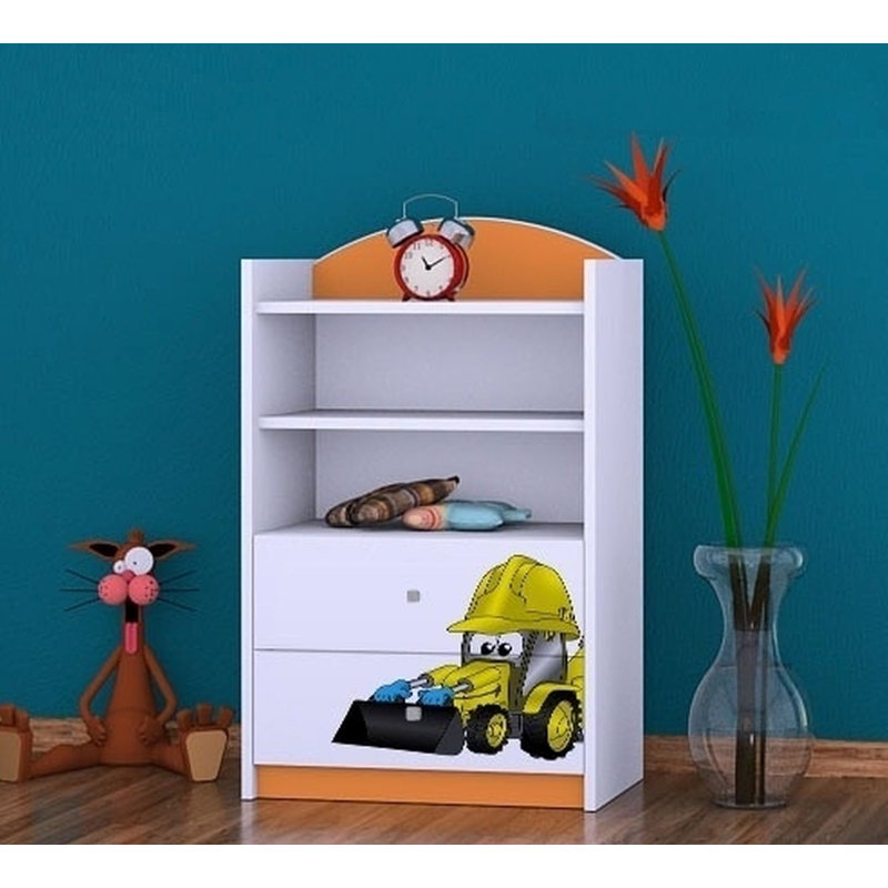 Jocelyn 96cm H Kids Cube, Orange, 92cm H x 60cm W x 34cm D