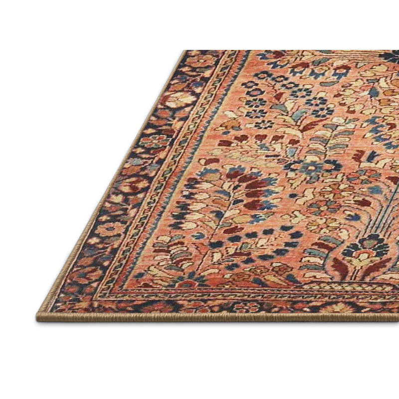 Tapis traditionnel brun / jaune, Rectangle 5 pi x 7 pi