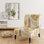 Fauteuil de chambre moderne rembourré en velours Brechta Vibrant Curve Design II