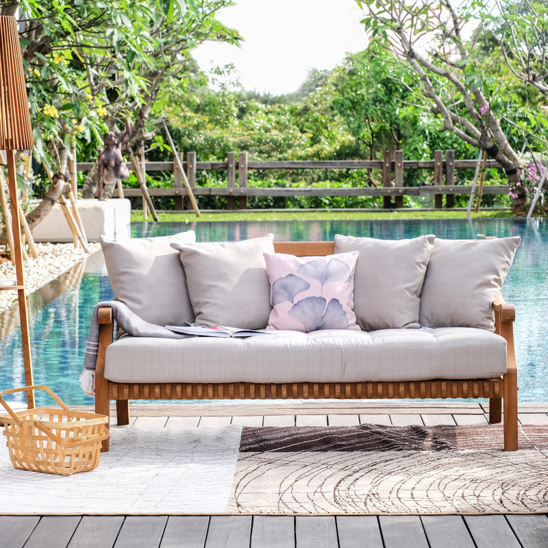 Mabrey 5 - Person Teak Outdoor Seating Group with Cushions