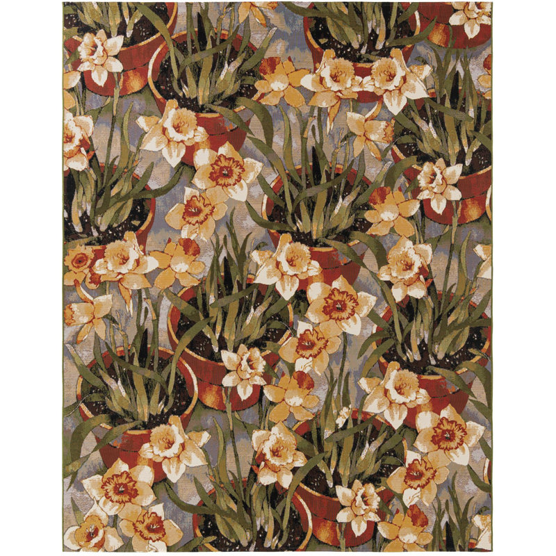  Verdure Outdoor Botanical Rug, Rectangle 7'10" x 10'