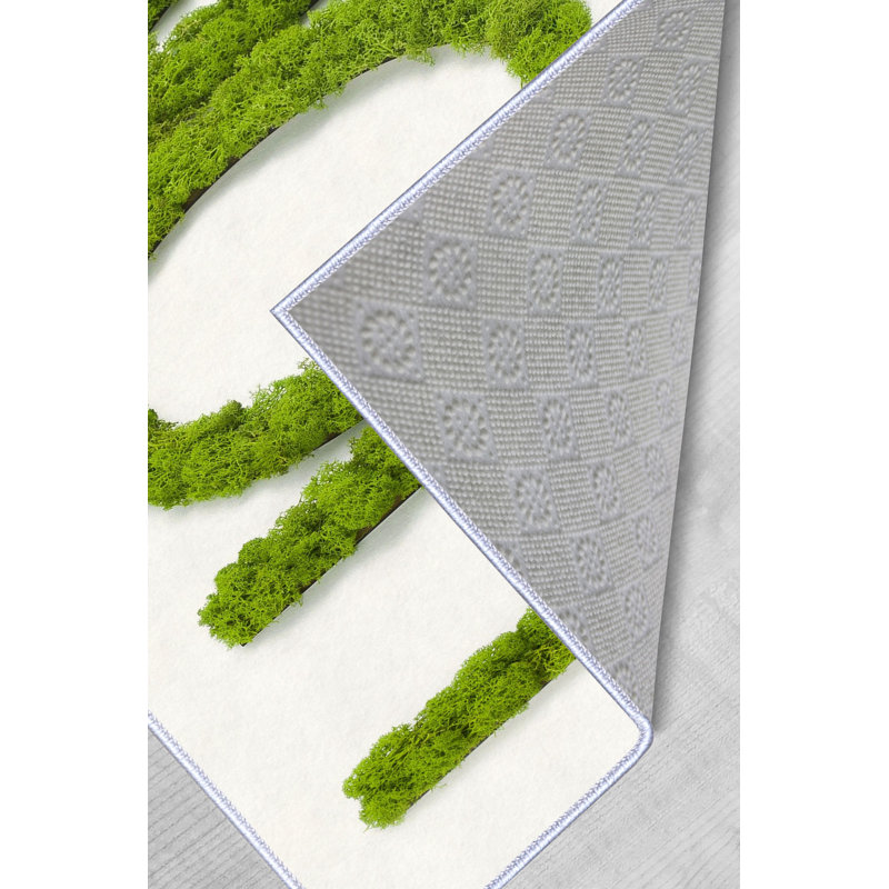 Stylish Hall Carpet (2.6 x 4.9 ft), 100% Polyester, 0.3 in Pile Height | Non-Slip PVC Dot Underside, 3D Digital Printing | Machine Washable, Durable & Easy Care, Perfect for Entryways & Living Rooms