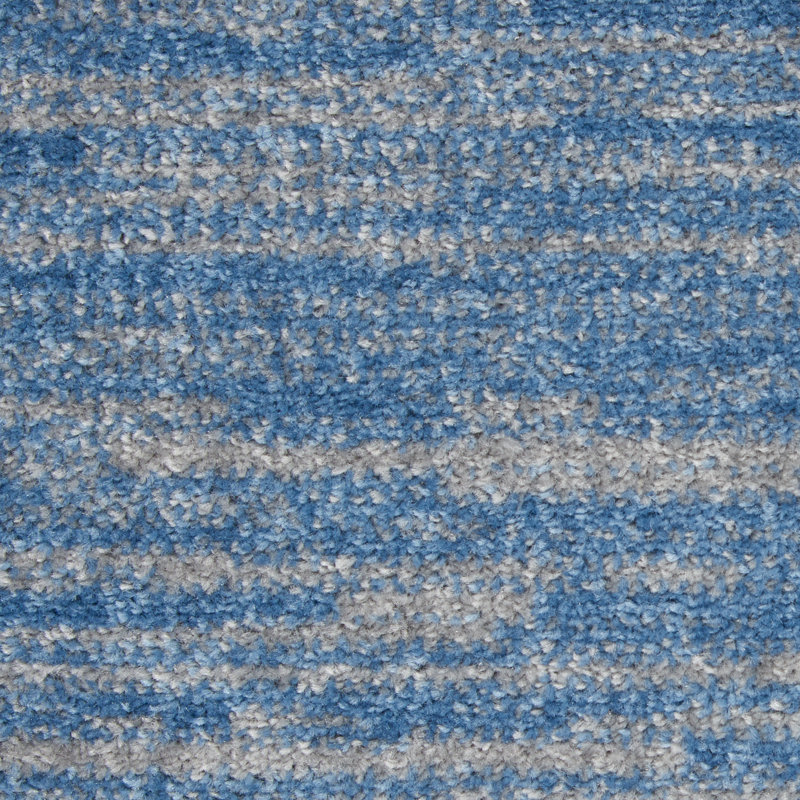 Nourison Essentials Blue/Gray Indoor/Outdoor Area Rug, Runner 2'2" x 12'
