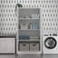 Armoire de rangement haute 2 portes avec tablettes - organisateur utilitaire blanc - l 29 po