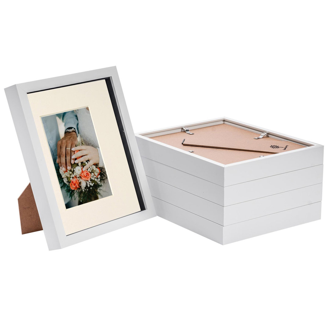 Nicola Spring - 3D Box Photo Frames - 8 x 10" with 4 x 6" Mount