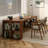 Light-walnut Rectangular Solid Wood desk-117064781
