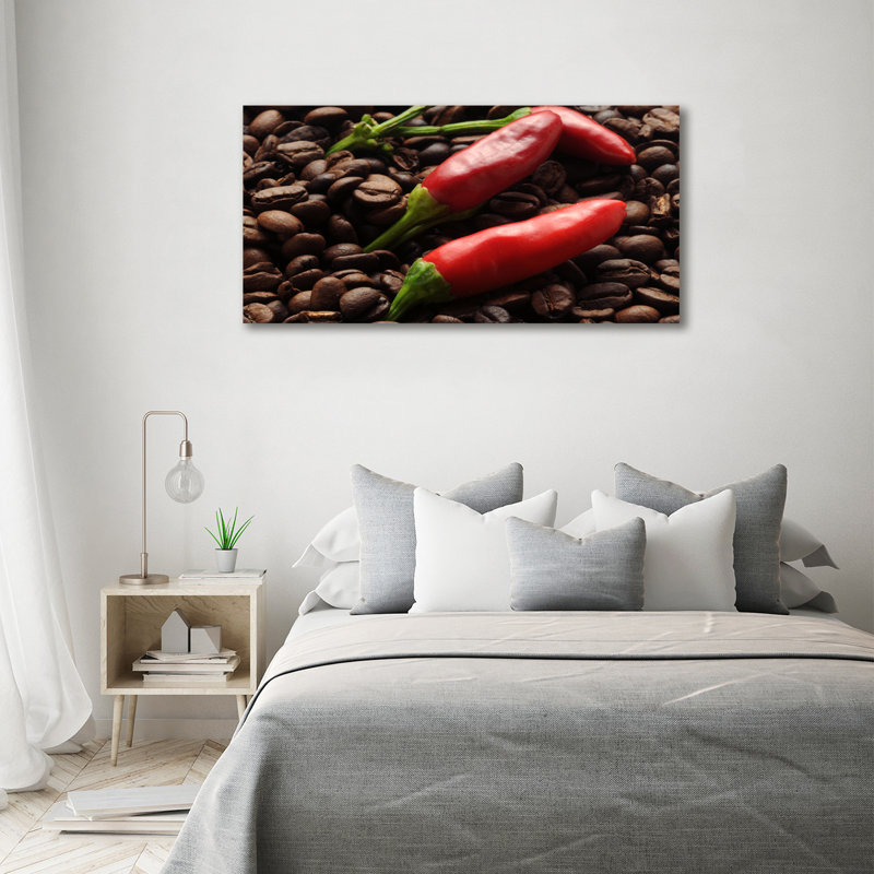 Chillies And Coffee - Wrapped Canvas Print