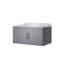 Meuble-lavabo de salle de bain 36 po X P 22 po D, avec plateau en marbre de Carrare-117843838