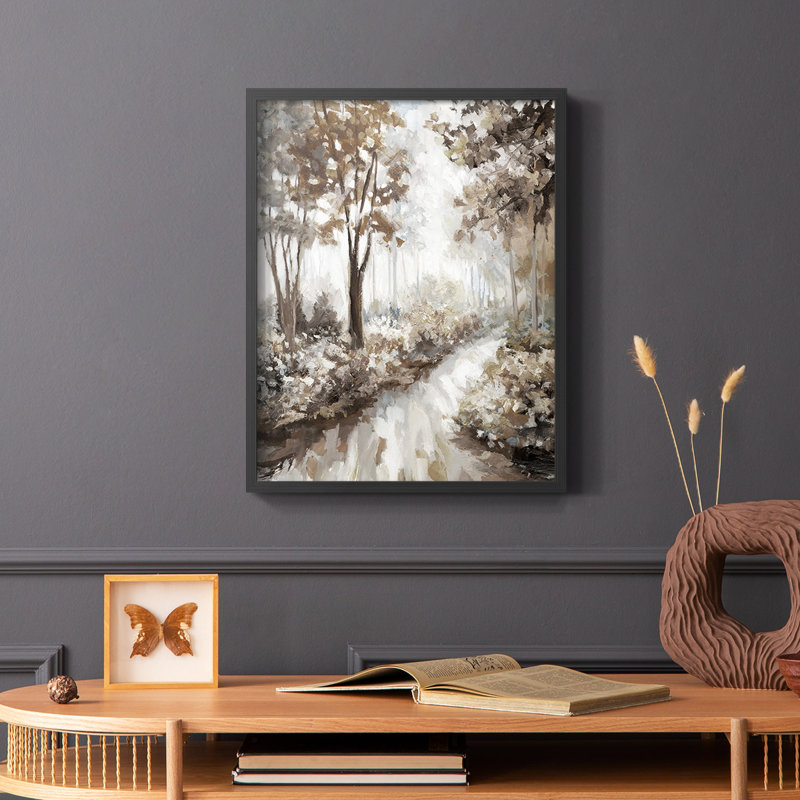 Into the Woods, reproduction encadrée - bois massif, Noir, H 28 po x l 22 po