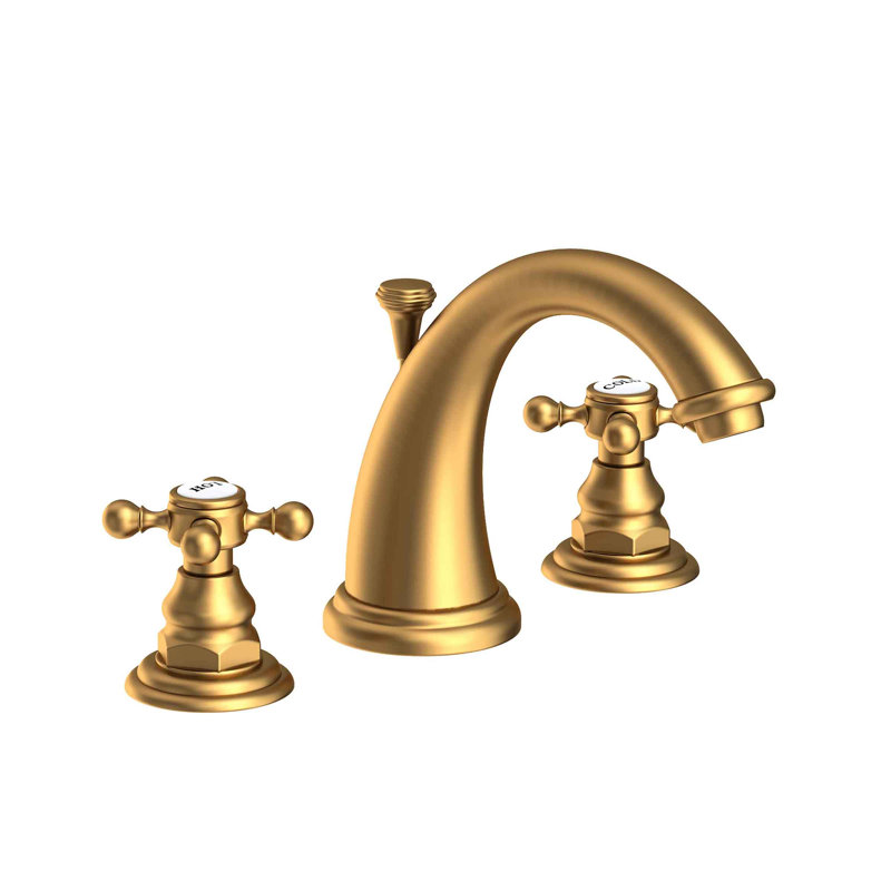 Alveston Widespread Bathroom Faucet with Drain Assembly, Satin Bronze