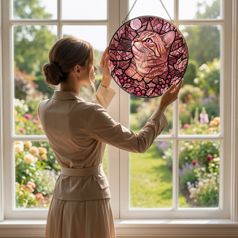 Panneau de vitrail en verre coloré 12 "H 12", H 12 po x l 12 po