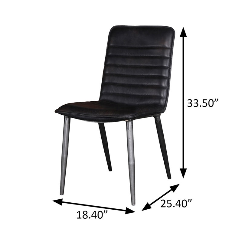 Chaise d'appoint avec dossier rembourré (ensemble de 2)