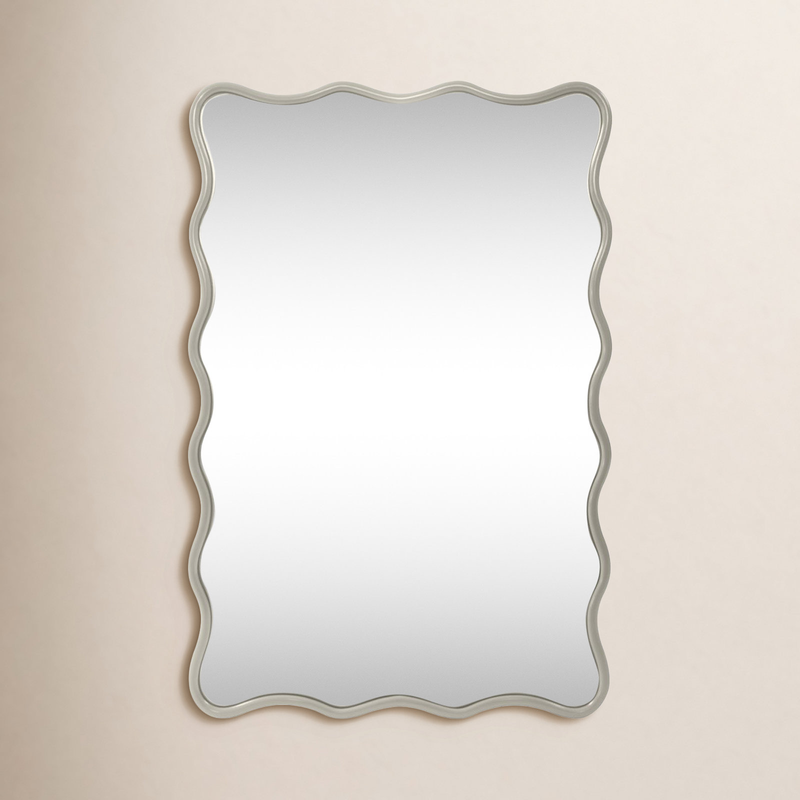 Angelo Rectangle Mirror, Nickel