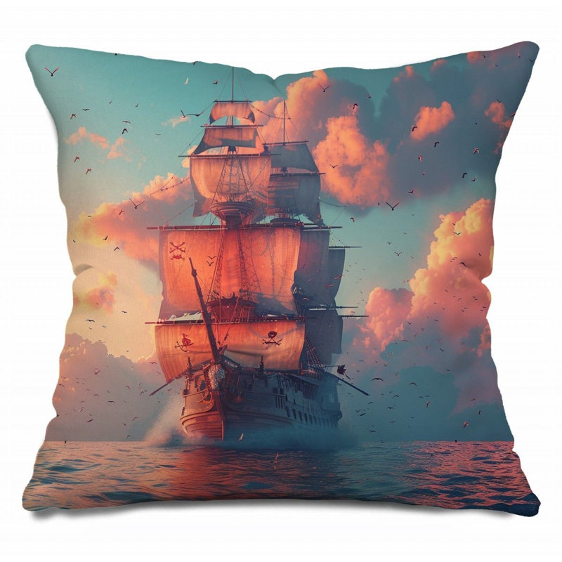 Coussin de voile, coussins en coton, H 14 po x l 14 po