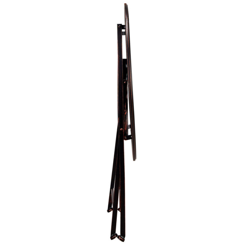 Barcelona Iron Bistro Table By Chivari, Distressed Bronze