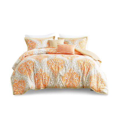 Superbe édredon double / grand: orange Palette de couleurs: orange, doux au toucher