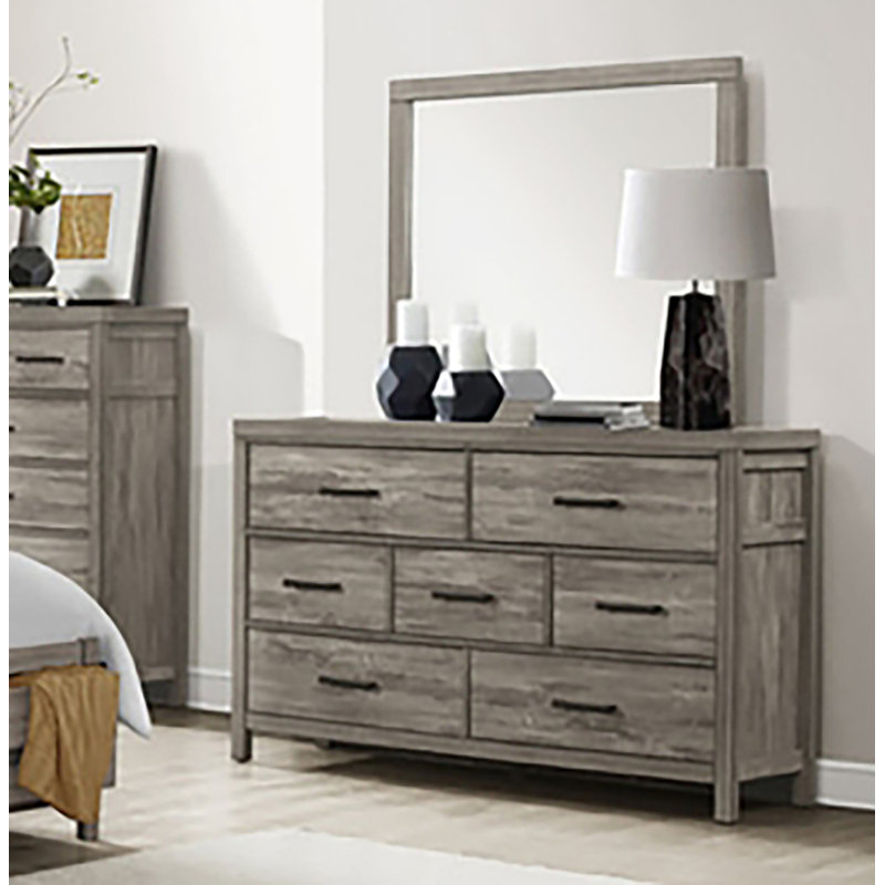 Commode 7 tiroirs avec miroir Keient