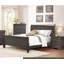 Lit de chambre à coucher avec touche traditionnelle, grand lit gris teinté, tête de lit et rails à utiliser-942056787-942056798