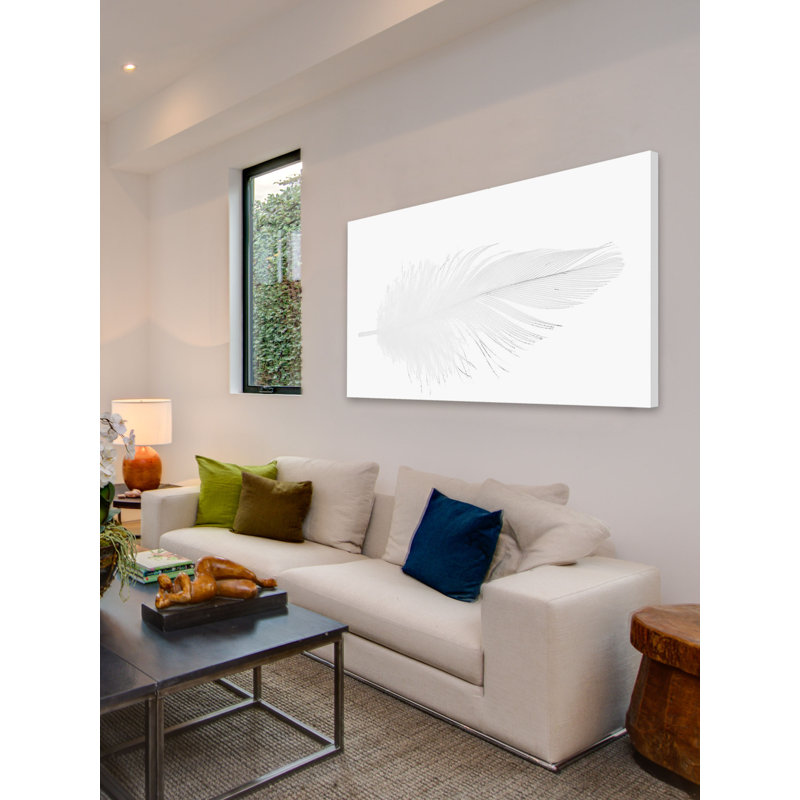 Fluffy Quill - Wrapped Canvas Print, 76cm H x 152cm W x 3.8cm D