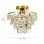 Gold Elegant Luxury Crystal Flush Ceiling Light