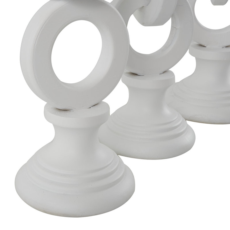 Ensemble de porte-bougie en bois, blanc