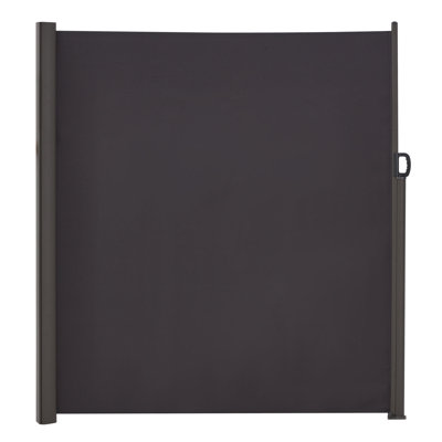 JOMEED 118.11'' W x 78.74'' D Fabric Gray Cover Retractable Side Awning