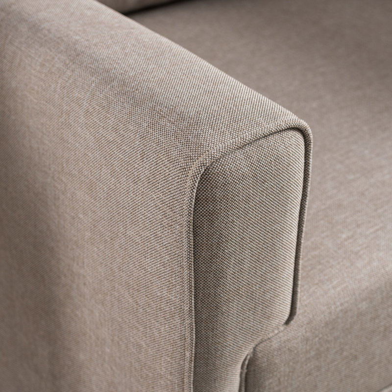Fauteuil en polyester l 33,46 po Rossum, Polyester crème